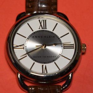 Vintage Anne Klein Watch with Leather Band Roman Numerals